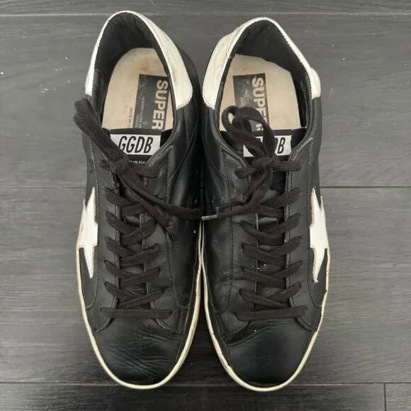 Golden Goose Black and White Athletic Shoes